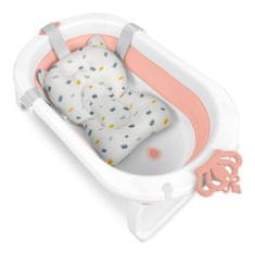 Ricokids Zložljiva kad za otroke, dojenčke z vstavkom RK-286 bela in roza