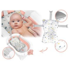 Ricokids Zložljiva kad za otroke, dojenčke z vstavkom RK-286 bela in roza
