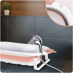 Ricokids Zložljiva kad za otroke, dojenčke z vstavkom RK-286 bela in roza