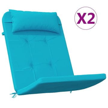 Vidaxl Blazine za stole 2 szt. Turkizna 58 x 77 x 4,5 cm Oxford tkanina