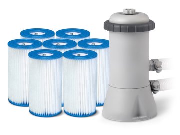 shumee Črpalka za filtriranje bazena 2006L/h INTEX 28604 / 29000 + 7 filtrov!