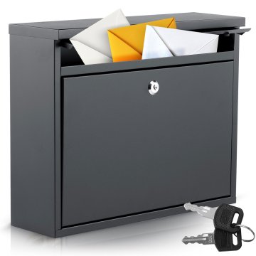 shumee Poštni nabiralnik 37,5x30,5x12 cm črne barve HM-860