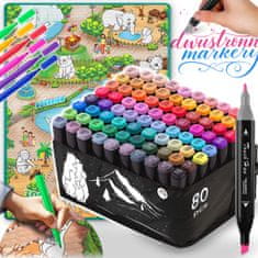 shumee Slikarska podloga 90 x 120 cm + 80 alkoholnih flomastrov Ricokids
