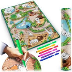 shumee Slikarska podloga 90 x 120 cm + 80 alkoholnih flomastrov Ricokids