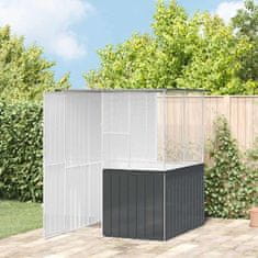 Vidaxl Kletka za ptice antracit 215 x 78 x 200 cm, galvanizirano jeklo.