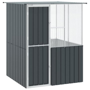 Vidaxl Ptičnik Antracit 154 x 154 x 200 cm Pocinkano jeklo