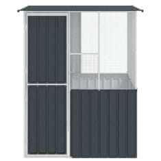 Vidaxl Kletka za ptice antracit 215 x 78 x 200 cm, galvanizirano jeklo.