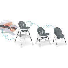 shumee Ricokids Mani stolček za hranjenje, siv