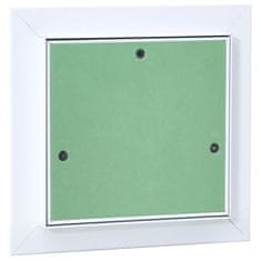 Vidaxl Dostopna plošča Bela 20 x 20 cm Aluminij in mavčna plošča