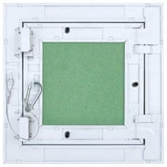 Vidaxl Dostopna plošča Bela 20 x 20 cm Aluminij in mavčna plošča