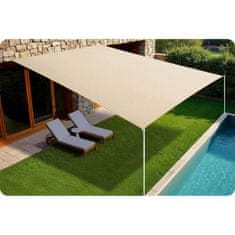 shumee Pravokotno senčno jadro 3x4m Plonos PL-885 bež