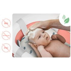 shumee Zložljiva kad za otroke, dojenčke z okvirjem, termometrom in vložkom Ricokids RK-287 bela in roza