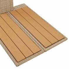 Vidaxl Vrtni tuš Bež 60 x 80 x 214 cm Poly ratan
