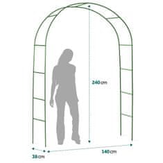 shumee Vrtna pergola lok 240 cm Plonos PL-990