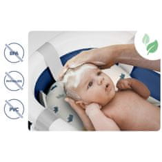 Ricokids Zložljiva kopalna kad za otroke, dojenčke z vstavkom RK-286 bela in modra