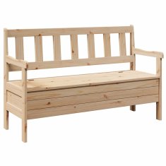 Vidaxl Zunanja klop 119 x 76 x 44 cm Trdna borova drevesa