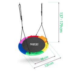 shumee Swingo XXL večbarvna gugalnica "vranjino gnezdo" 120 cm