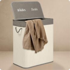 Massido Bambusov koš za perilo s pokrovom 100 l