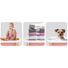 shumee Zložljiva kad za otroke, dojenčke s termometrom in vložkom Ricokids RK-287 bela in roza