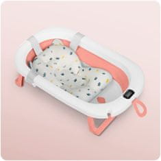 shumee Zložljiva kad za otroke, dojenčke s termometrom in vložkom Ricokids RK-287 bela in roza