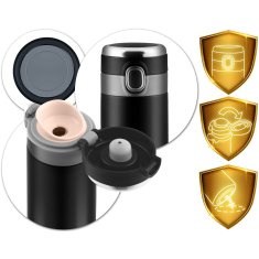 shumee Vakuumski termos 450 ml BD-786 črne barve
