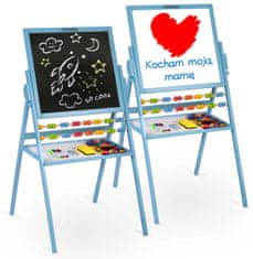 shumee Ricokids magnetna vrtljiva tabla za pisanje krede - modra