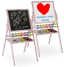 shumee Ricokids magnetna vrtljiva tabla za pisanje krede - roza