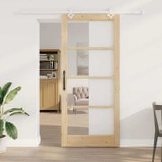 Vidaxl dr sliding door with hardware set 93x211 cm trdi les bor