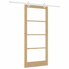 Vidaxl dr sliding door with hardware set 93x211 cm trdi les bor