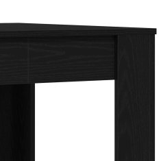 Vidaxl Jedilna miza Črni hrast 140 x 74.5 x 76 cm Konstruiran les