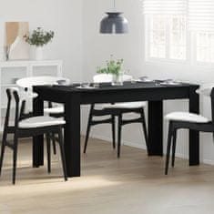 Vidaxl Jedilna miza Črni hrast 140 x 74.5 x 76 cm Konstruiran les