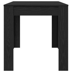 Vidaxl Jedilna miza Črni hrast 140 x 74.5 x 76 cm Konstruiran les
