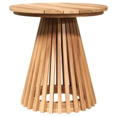 Vidaxl vrtna stranska miza Ø50x49.5 cm trdni tik