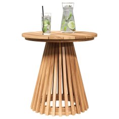 Vidaxl vrtna stranska miza Ø50x49.5 cm trdni tik