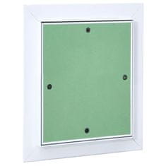 Vidaxl Dostopna plošča Bela 20 x 25 cm Aluminij in mavčna plošča