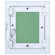Vidaxl Dostopna plošča Bela 20 x 25 cm Aluminij in mavčna plošča