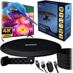 Baldr BD-955 črna notranja/zunanja TV ultra HD 4K antena
