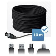 Baldr BD-955 črna notranja/zunanja TV ultra HD 4K antena