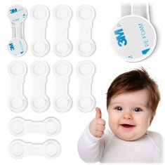 shumee Ricokids 798300 zaščita pred odpiranjem omarice 10 kosov bela
