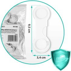 shumee Ricokids 798300 zaščita pred odpiranjem omarice 10 kosov bela