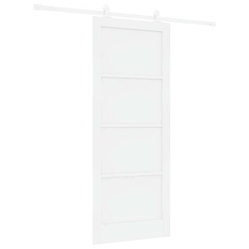 Vidaxl Drsna vrata ORKDAL Bela 86 x 211 cm Trden borov les in jeklo