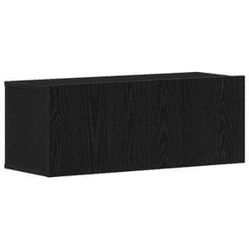 Vidaxl TV omarica Črna Orehovina 80 x 30 x 30 cm Konstruiran les