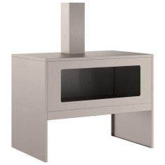 Vidaxl Ogenj Rjava 80 x 50 x 96 cm Odporno jeklo