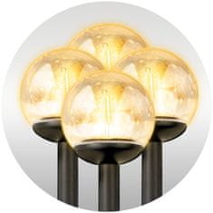 Ilumen Solarna svetilka, prozorna krogla, 4 kos. LS-103