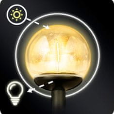 Ilumen Solarna svetilka, prozorna krogla, 4 kos. LS-103