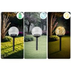 Ilumen Solarna svetilka, prozorna krogla, 4 kos. LS-103