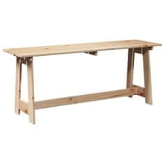Vidaxl Zunanja klop Rjava 119 x 35 x 47cm Trdna borovina