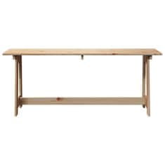 Vidaxl Zunanja klop Rjava 119 x 35 x 47cm Trdna borovina
