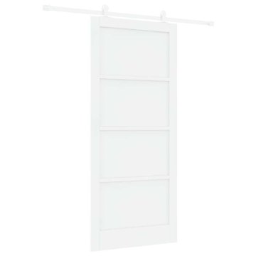 Vidaxl Drsna vrata ORKDAL Bela 93 x 211 cm Trden borov les in jeklo