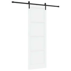 Vidaxl Drsna vrata Bela in črna 78 x 232 cm